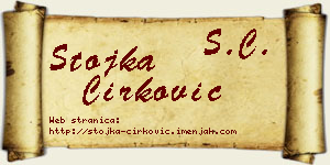 Stojka Ćirković vizit kartica